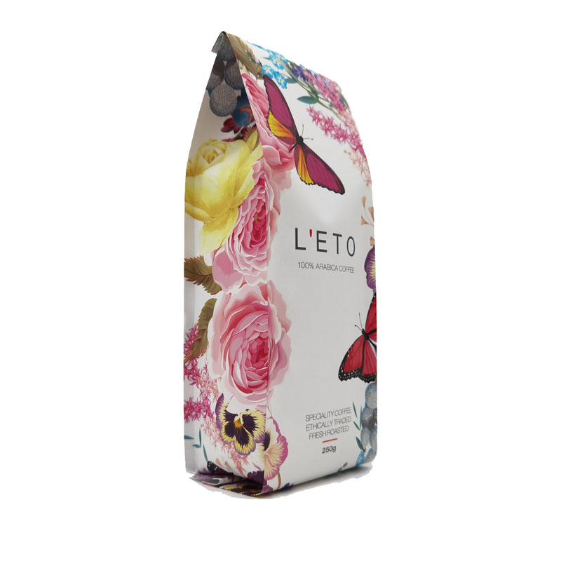 Coffee & tea packaging bag/flat bottom bag/kraft paper